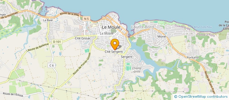 localisation de l'entreprise MADAME GRACIEUSE SUARES à LE MOULE
