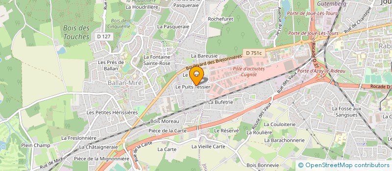localisation de l'entreprise MADAME GRATIANNE HOUDELINCKX  JOUE-LES-TOURS