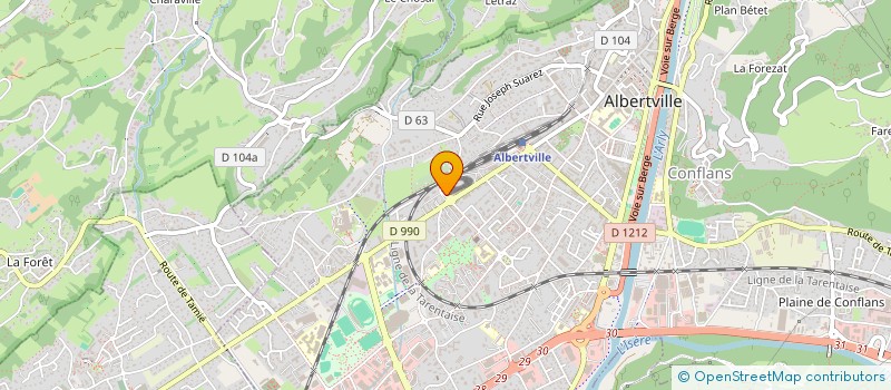 localisation de l'entreprise MADAME GRAZIELLA TOLU  ALBERTVILLE