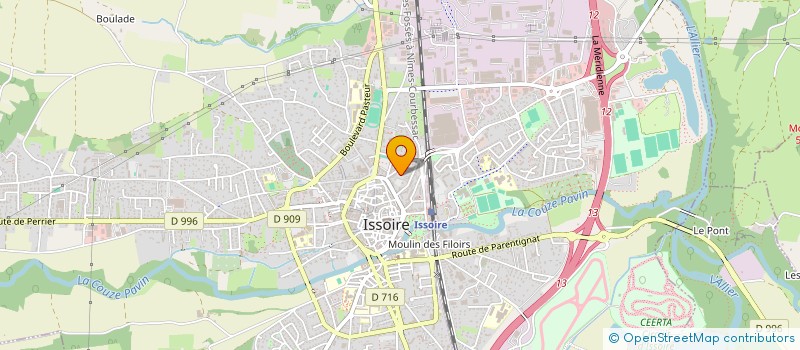 localisation de l'entreprise MADAME GREGOIRE DEVIENNE  ISSOIRE