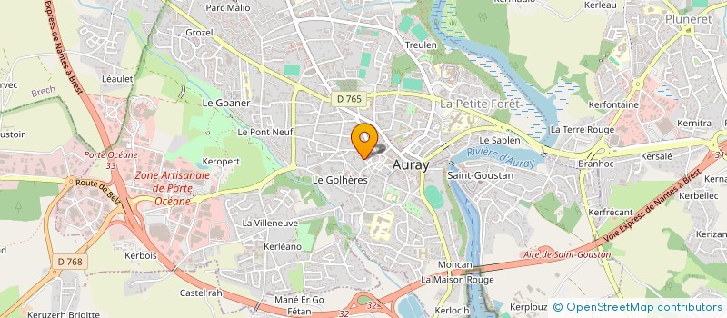 localisation de l'entreprise MADAME GUENAELLE GERMAIN  AURAY