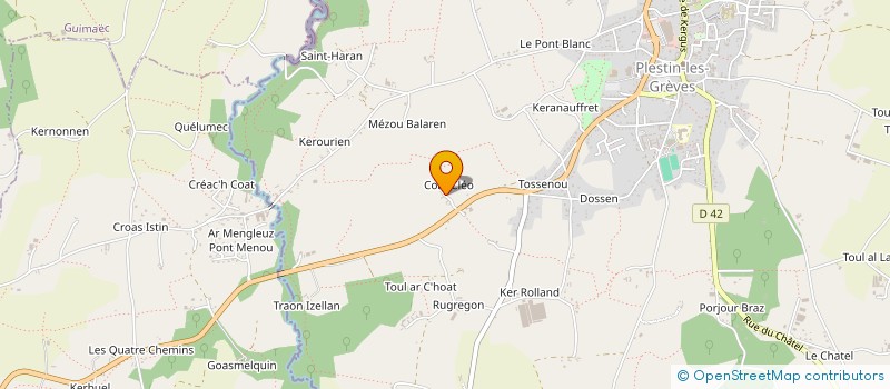 localisation de l'entreprise MADAME GUENAELLE LE CHARLES  PLESTIN-LES-GREVES