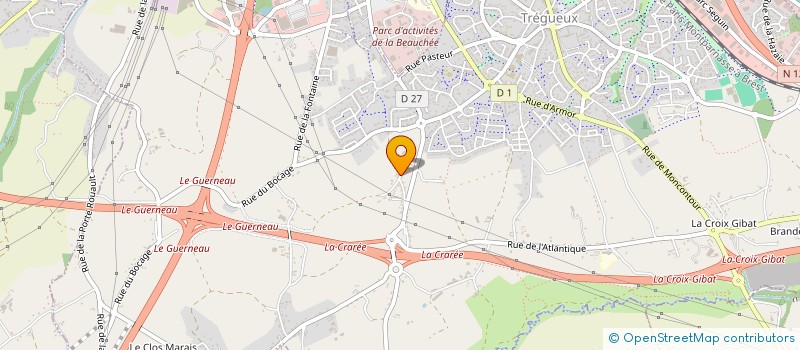 localisation de l'entreprise MADAME GUENAELLE LE COCQUEN  TREGUEUX