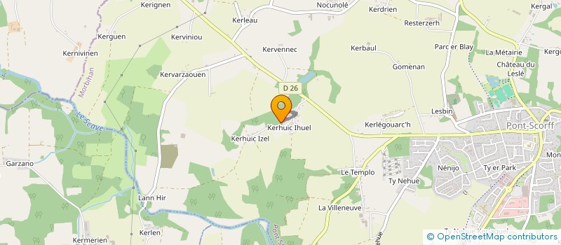 localisation de l'entreprise MADAME GUENHAELLE KUSTER  PONT-SCORFF