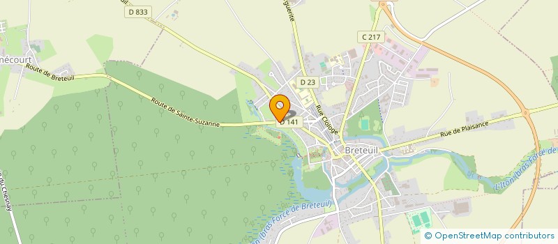 localisation de l'entreprise MADAME GUENOLEE DE LA BARRE DE NANTEUIL  LES BAUX-DE-BRETEUIL