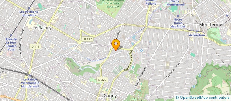 localisation de l'entreprise MADAME GUERLINE MORISSEAU  GAGNY