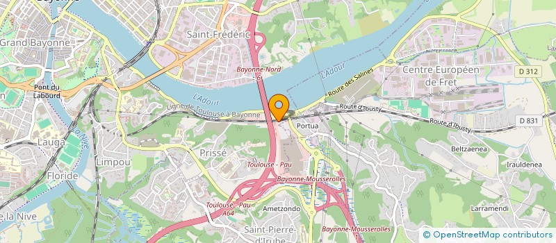 localisation de l'entreprise MADAME GUILLEMENTTE PRADEU  BAYONNE