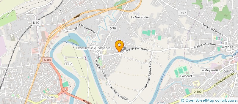 localisation de l'entreprise MADAME GUNEL CASSIN  LESCURE-D ALBIGEOIS