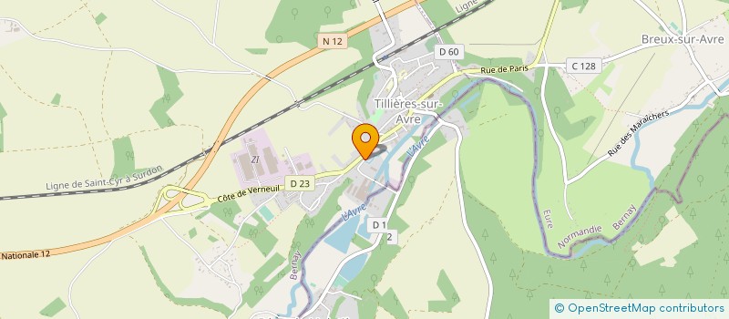 localisation de l'entreprise MADAME GUYLAINE AVELINE  TILLIERES-SUR-AVRE