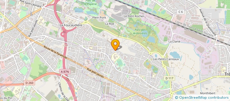 localisation de l'entreprise MADAME GUYLAINE FAUVEAU à TRELAZE