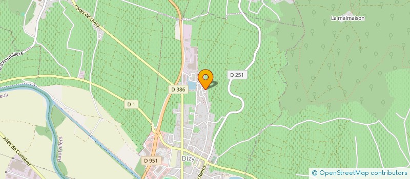 localisation de l'entreprise MADAME GUYLAINE GABREAUX  DIZY