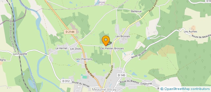 localisation de l'entreprise MADAME GUYLAINE MONDIERE  MEAULNE-VITRAY