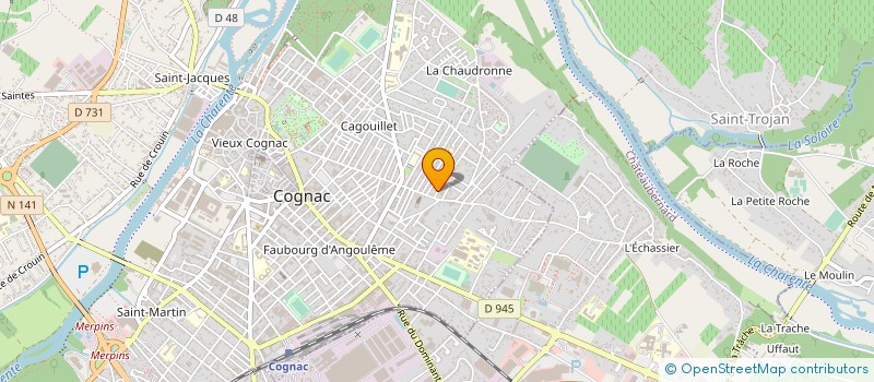 localisation de l'entreprise MADAME GUYLAINE RONDIN à COGNAC