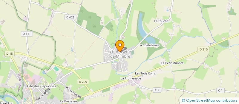 localisation de l'entreprise MADAME GUYVELINE JEANNE à SAINT-OUEN-DE-MIMBRE