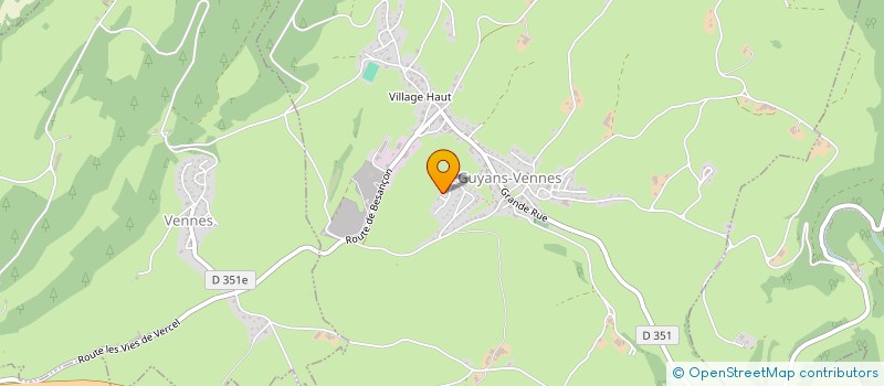 localisation de l'entreprise MADAME GWALDYS GODIN  GUYANS-VENNES