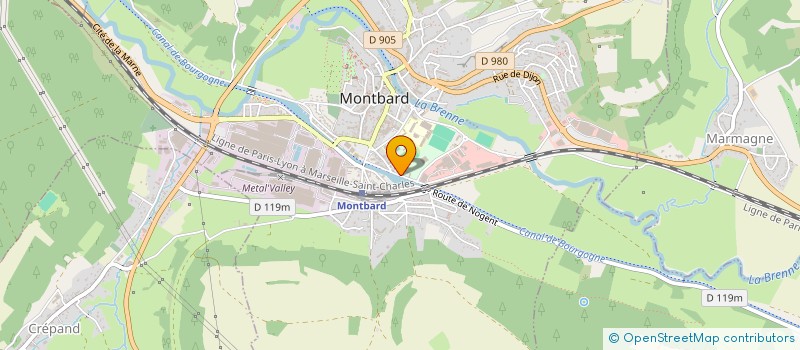 localisation de l'entreprise MADAME GWEN AEL BONNEFON  MONTBARD