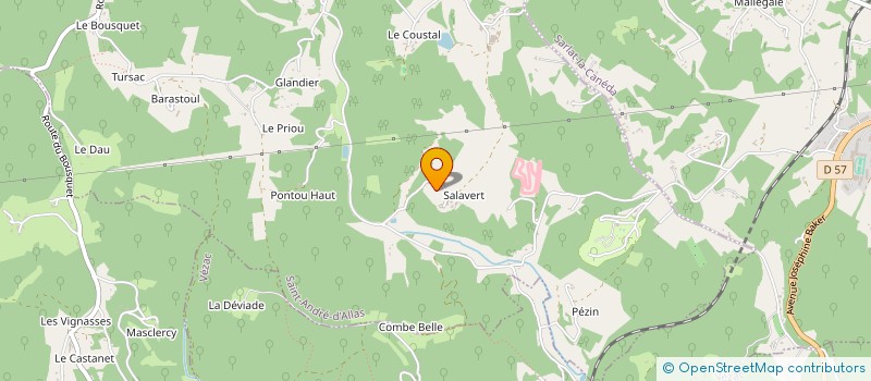 localisation de l'entreprise MADAME GWENAEL BIDEAULT  SAINT-ANDRE-D ALLAS