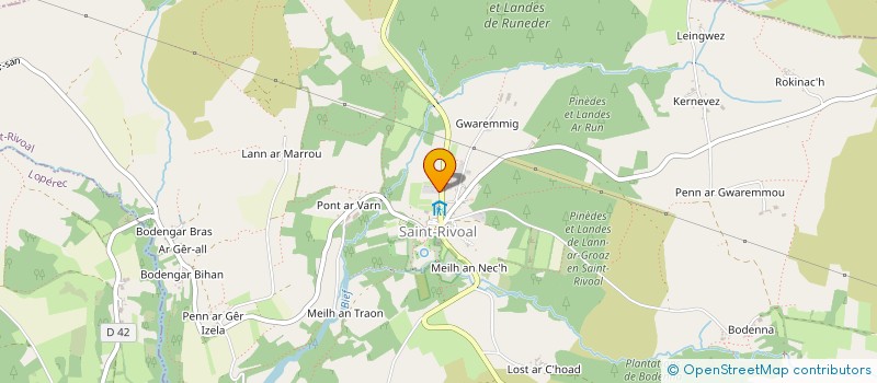 localisation de l'entreprise MADAME GWENAEL KERLEO  SAINT-RIVOAL