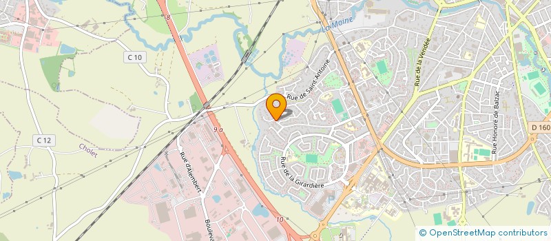 localisation de l'entreprise MADAME GWENAELLA DABIN à CHOLET