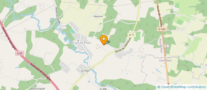 localisation de l'entreprise MADAME GWENAELLE BEAUDELIQUE  PUJO-LE-PLAN