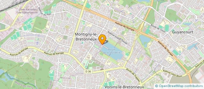 localisation de l'entreprise MADAME GWENAELLE BEURROIS  MONTIGNY-LE-BRETONNEUX