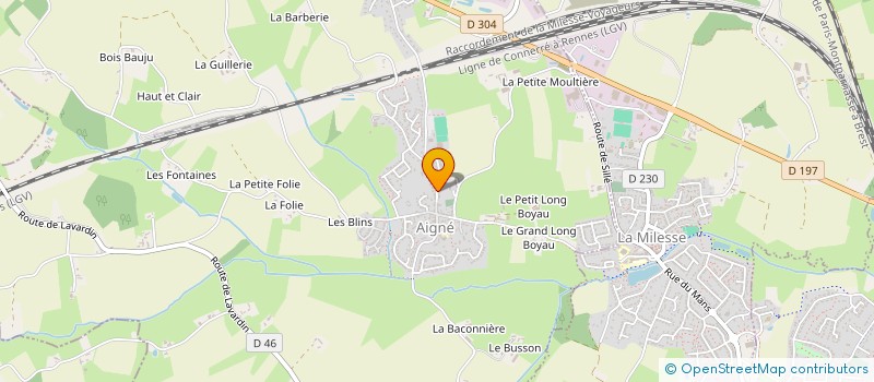 localisation de l'entreprise MADAME GWENAELLE CHALARD  AIGNE