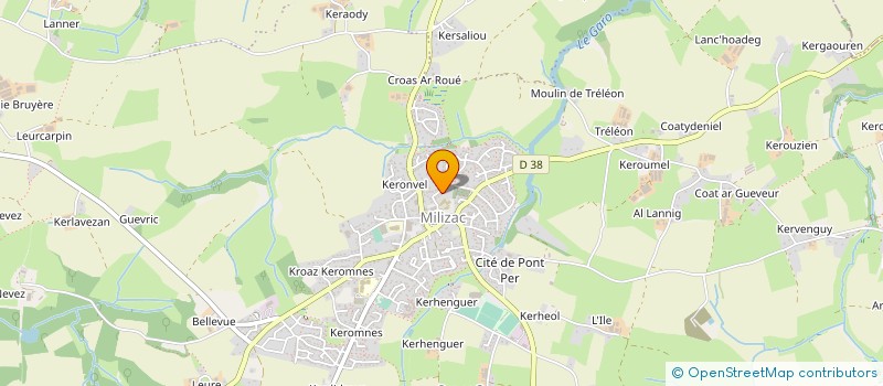 localisation de l'entreprise MADAME GWENAELLE GOURVENNEC  MILIZAC-GUIPRONVEL