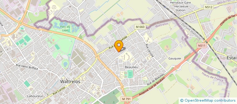 localisation de l'entreprise MADAME GWENAELLE HERCHIN  WATTRELOS