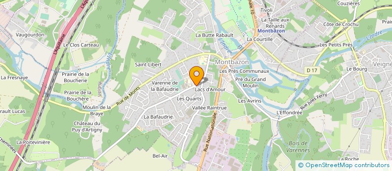 localisation de l'entreprise MADAME GWENAELLE LARCHER  MONTBAZON