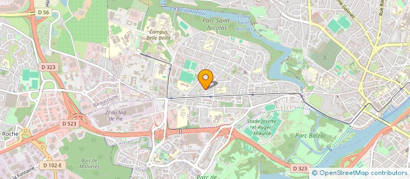 localisation de l'entreprise MADAME GWENAELLE LARVOR  ANGERS