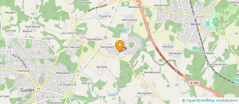 localisation de l'entreprise MADAME GWENAELLE LE MAGUER  GUIDEL