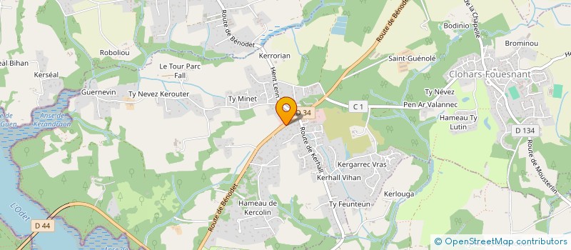 localisation de l'entreprise MADAME GWENAELLE MAHEO  CLOHARS FOUESNANT