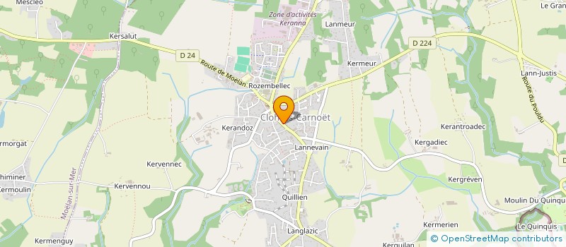 localisation de l'entreprise MADAME GWENAELLE MARGAT  CLOHARS-CARNOET