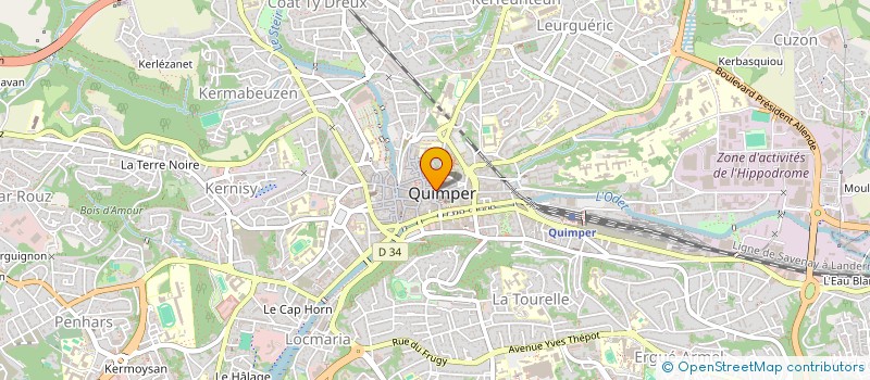 localisation de l'entreprise MADAME GWENAELLE MENS à QUIMPER