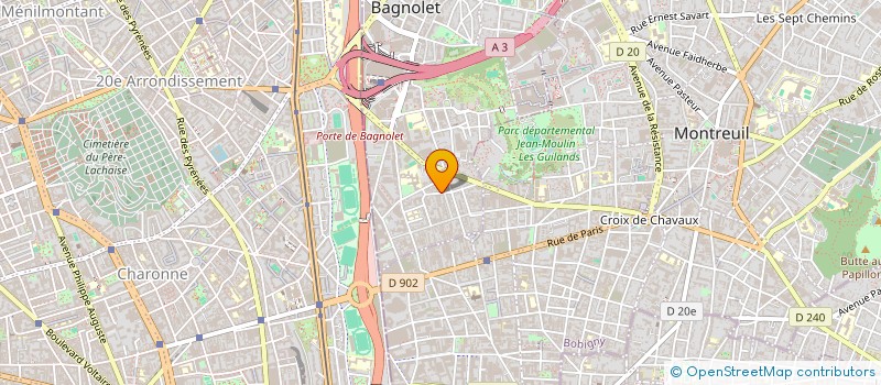 localisation de l'entreprise MADAME GWENAELLE PELLERIN  BAGNOLET