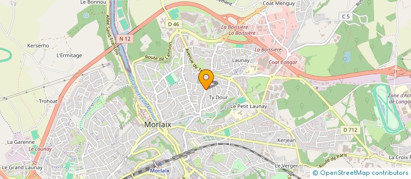 localisation de l'entreprise MADAME GWENAELLE RONNE  MORLAIX