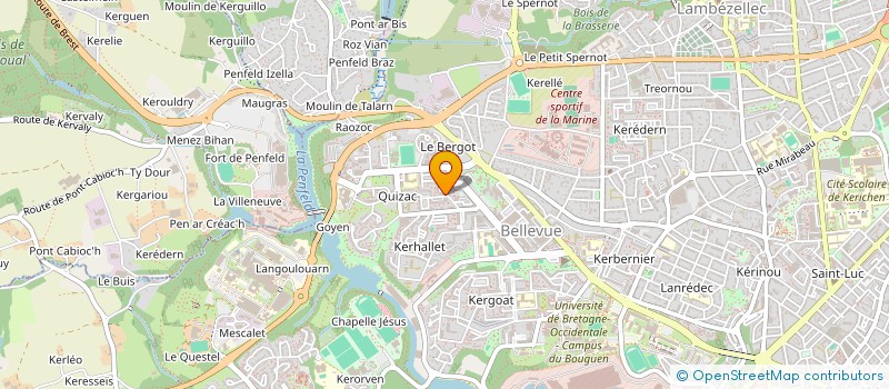 localisation de l'entreprise MADAME GWENAELLE YVIN à BREST