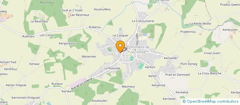 localisation de l'entreprise MADAME GWENDALINE EUGENE  POMMERIT-LE-VICOMTE