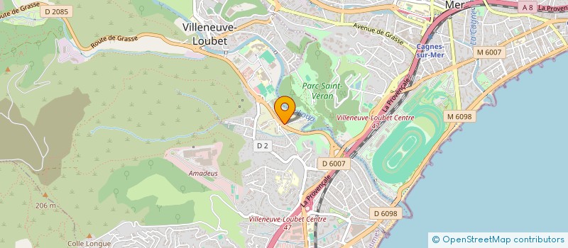 localisation de l'entreprise MADAME GWENDOLINE BERGINC à VILLENEUVE-LOUBET