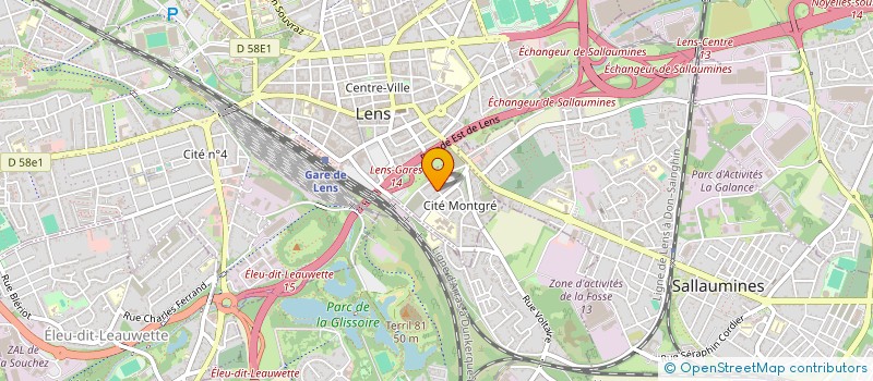 localisation de l'entreprise MADAME GWENDOLINE BISCHOFF  LENS