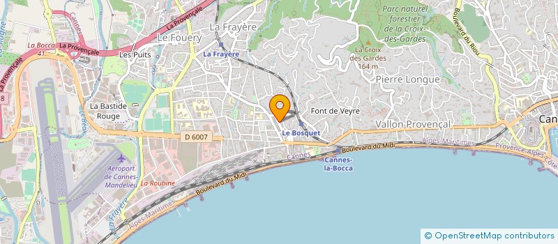 localisation de l'entreprise MADAME GWENDOLINE BOSSARD à CANNES