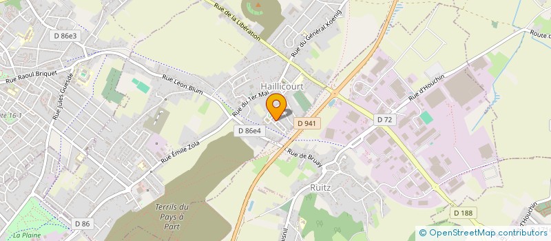 localisation de l'entreprise MADAME GWENDOLINE BOYAVAL  HAILLICOURT