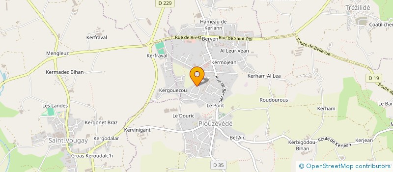 localisation de l'entreprise MADAME GWENDOLINE CABELGUEN  PLOUZEVEDE