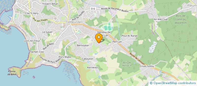 localisation de l'entreprise MADAME GWENDOLINE CAVALIERE  TREBEURDEN