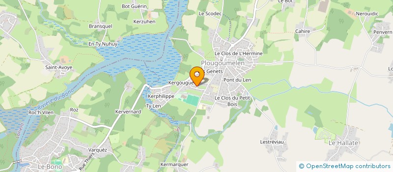 localisation de l'entreprise MADAME GWENDOLINE COGNEAU-THIBOULT  PLOUGOUMELEN