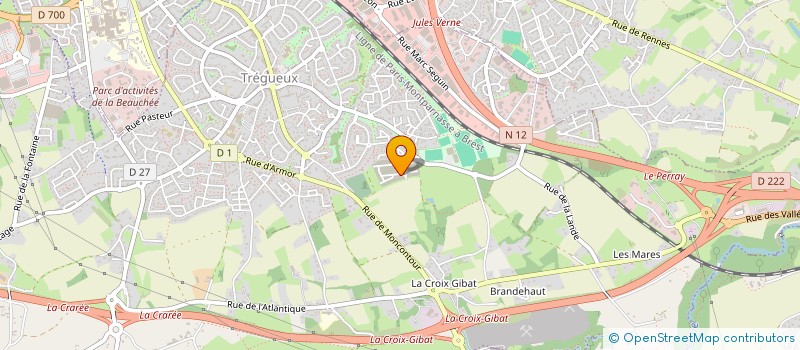 localisation de l'entreprise MADAME GWENDOLINE DELACOURT  TREGUEUX