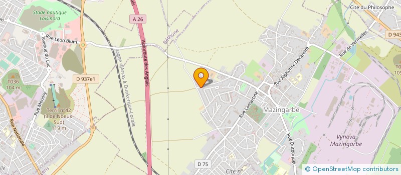 localisation de l'entreprise MADAME GWENDOLINE DIEVAL  MAZINGARBE