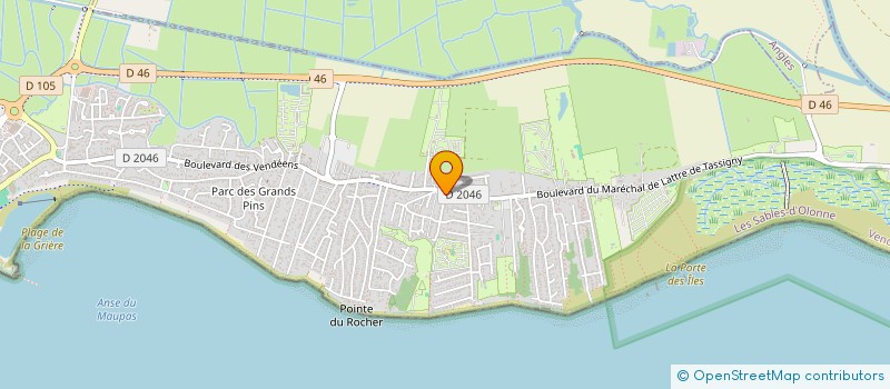 localisation de l'entreprise MADAME GWENDOLINE EYMARD  LA TRANCHE-SUR-MER