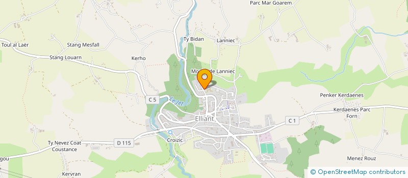 localisation de l'entreprise MADAME GWENDOLINE EYMERY  ELLIANT