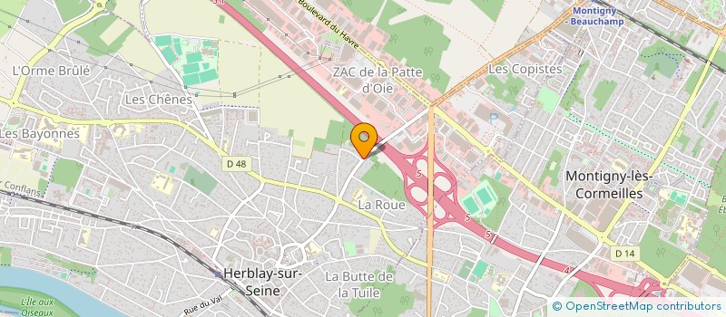 localisation de l'entreprise MADAME GWENDOLINE FECHET  HERBLAY-SUR-SEINE